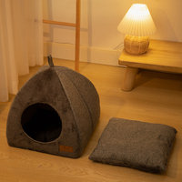 Vente directe d'usine, lit pour chat en coton personnalisé, confortable, respirant, chaud, doux, avec coussin rembourré