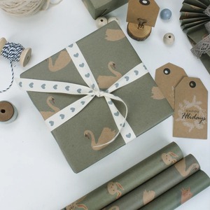 Custom Double-Sided PE Coated Recyclable Kraft <b>Paper</b> Gift <b>Wrap</b> <b>Roll</b> Happy Holidays Design Digital Printing Compatible Packaging - Product Image 6