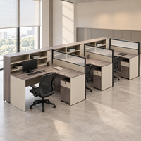 Système de bureaux en plancher libre avec rangements personnels et cloisons de séparation – Tailles et configurations personnalisées pour projets commerciaux