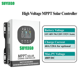 Suyeego ตัวควบคุมเอ็มพีที480VDC แบบ120A แรงดันสูง24V/48V/96V/120V/192V ตัวควบคุม MPPT พลังงานแสงอาทิตย์แบบ60A ไฮบริด - Product Image 4