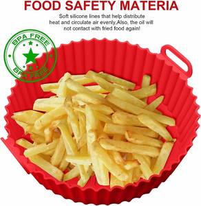 Recipiente de Silicona Redondo de 110g y 8 Pulgadas para Freidora de Aire, Reutilizable, Fácil de Limpiar, Apto para Alimentos, Reemplazo para Hornear Pasteles - Product Image 5