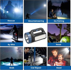 Linterna Solar Recargable de 8000LM, Luz de Emergencia Multifuncional Ultrabrillante para el Hogar, Senderismo al Aire Libre, Cortes de Energía, Camping - Product Image 5