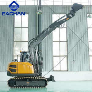 Spedizione gratuita Euro 5 Diesel 6.5 Ton escavatore macchina da costruzione cingolo pesante Bagger paesaggistica gomma forte scavatrice - Product Image 2