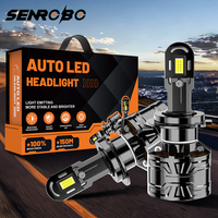 Phares de voiture LED H4 super lumineux 200W, ampoules LED 6000K, phares de voiture LED H1 H3 H4 H7 9005 9006
