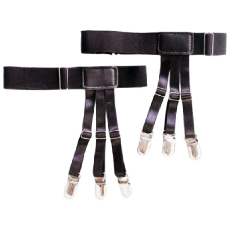 mens garter belts for socks No-Slip Black Sock Garters main image 1