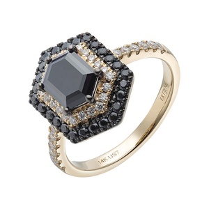 Hot Bán Thiết Kế Lạ Mắt 9kt/10kt/14kt/18kt Rắn Vàng Kim Cương Nhẫn Đính Hôn Phụ Nữ Đồ Trang Sức Tốt Bán Buôn - Product Image 1