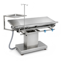 Table d'opération vétérinaire XY ACS03 avec plateau à instruments, support IV et corps en acier inoxydable personnalisable
