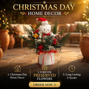 Cadeaux de Noël Lovebay, fleurs préservées dans une boîte, longue durée, 3-5 ans, fleurs préservées pour la décoration de Noël à la maison - Product Image 4