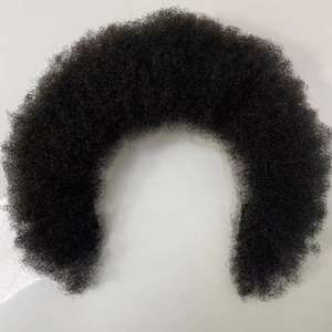 Cheveux humains <span class=keywords><strong>Afro</strong></span> Curl visage moustache <span class=keywords><strong>barbe</strong></span> pour hommes noirs américains maquillage réaliste dentelle système de remplacement des cheveux - Product Image 5