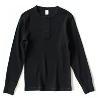 Chemises personnalisées à manches longues avec boutons, chemise thermique de haute qualité 100% coton, chemises gaufrées Henley pour hommes