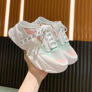 Zapatos de mujer, sandalias de primavera, nuevas sandalias de malla transpirable para mujer, zapatos deportivos casuales con plataforma, calzado exterior tipo pantuflas. - Product Image 6