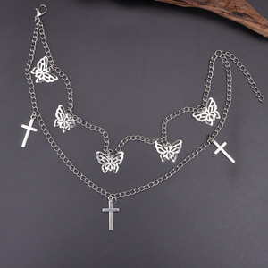 โซ่รองเท้ารูปผีเสื้อคู่ โลหะ แฟชั่นเครื่องประดับสำหรับรองเท้ามาร์ติน - Product Image 6