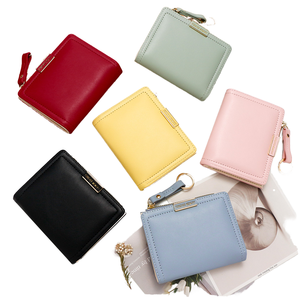 Women's Short Zippered PU Leather Wallet, OEM/ODM Custom Factory, Compact Card & Cash <b>Purse</b> - Product Image 1