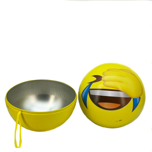 Caja <span class=keywords><strong>de</strong></span> lujo <span class=keywords><strong>de</strong></span> hojalata con emojis <span class=keywords><strong>de</strong></span> llanto y risa, esférica, para chocolates, precio <span class=keywords><strong>de</strong></span> fábrica personalizado, regalos <span class=keywords><strong>de</strong></span> Navidad, cinta para pasteles y alimentos. - Product Image 2