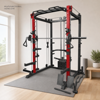 Rack de musculation multifonctionnel avec crossover par câble et machine Smith, équipement de force pour salle de sport à domicile et centre de fitness commercial