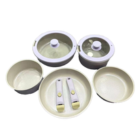 Ensemble de 11 casseroles et poêles Ensembles d'ustensiles de cuisine antiadhésifs Poignée détachable Ensemble d'ustensiles de cuisine à induction Poignée amovible, passe au four