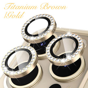 Lot de Protections d'Objectif Diamantées pour iPhone 17 Pro, <span class=keywords><strong>Film</strong></span> Protecteur Scintillant IP17, Cache-Objectif à Motif CD Effet Oeil de Faucon pour IP - Product Image 6