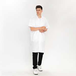 All'ingrosso Custom Uomini Manica corta Medico Medico Bianco Camici da Laboratorio Uniformi medici Unisex - Product Image 2