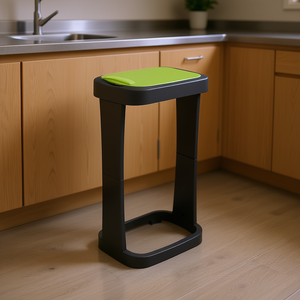 RIVAL Garbage Bag Holder Swing Flap Anthracite Green 73x40x30cm Waste <b>Bin</b> - Product Image 3