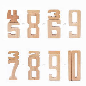 Hot New Raw Wood Color Number Building <b>Blocks</b> Toys with <b>Shape</b> of Number Building <b>Blocks</b> for Children - Product Image 6
