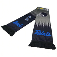 Écharpe de mode avec logo personnalisable - Double couche avec frange à 3 couleurs, écharpe de club pour les fans