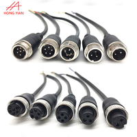 Connecteur circulaire étanche IP67 M8 M12 à 2, 3, 4, 5, 6, 7, 8 broches pour montage sur panneau