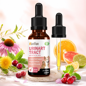 Gouttes de soutien pour les voies urinaires des animaux de compagnie, supplément liquide pour la santé des reins et de la vessie des chats, formule à base de plantes, extrait - Product Image 1