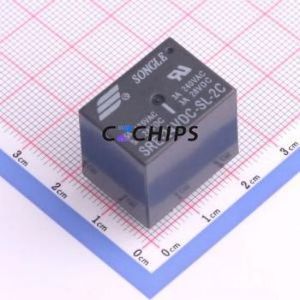 SRE-24VDC-SL-2C Power Relay Through hole Component (THT),17x22.6mm Relay 24V 2 Changeover: 2C (DPDT-Changeover)::: 8 250V-AC - Product Image 1