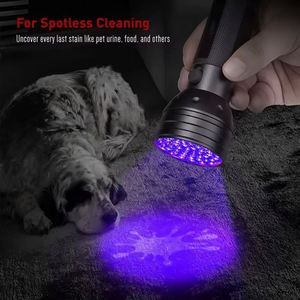 ไฟฉายพกพาอัลตราไวโอเลต 100LED แสงยูวี สีม่วงและแบล็คไลท์ สำหรับตรวจจับปัสสาวะสัตว์เลี้ยง - Product Image 3