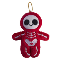 Breloque de sac squelette lumineux Halloween effrayant, pendentif crâne lumineux, décoration de sac à dos, cadeau, jouet en peluche, porte-clés