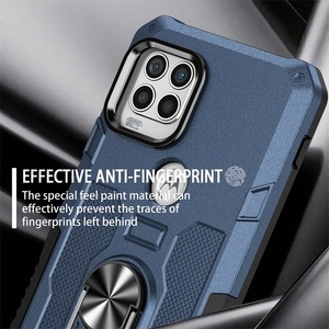Étui de protection hybride antichoc Flying Armor en TPU+PC avec anneau métallique rotatif à 360° et support magnétique pour voiture - Product Image 2