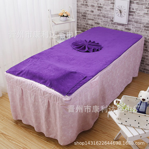 Toalla de baño 80x180cm 400g, gruesa, suave y absorbente, color morado, para hotel, spa, cama de masaje - Product Image 4