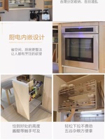 Armoire de cuisine moderne SANTOPOVA fournie en usine ensemble en bois assemblé de conception modulaire en PVC blanc meubles HDF pour