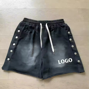 Shorts pour hommes de qualité supérieure Hell Street Star 100% coton lourd NFC SCAN, streetwear décontracté, shorts délavés à l'acide pour hommes - Product Image 4