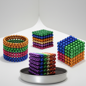 ลูกบอลแม่เหล็กแบบกำหนดเอง ขนาด 2 มม. 3 มม. 4 มม. 5 มม. ชุดบัคกี้บอล ของเล่นศิลปะแม่เหล็กหลากสี ขายส่ง ลูกบอลแม่เหล็กทรงกลม - Product Image 1