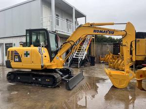Mini excavadora sobre orugas Komatsu usada de alta calidad PC56 para construcción doméstica y agrícola Shanghai - Product Image 3