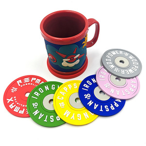 Custom Logo 3D Rubber Pads Soft PVC Cup Coasters with Plastic Silicone Mats Novelty Gifts for Drinks