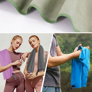 Serviette de sport en microfibre, serviette de camping, serviette d'entraînement en plein air, adaptée au camping, aux activités de plein air, aux exercices et aux sports - Product Image 5