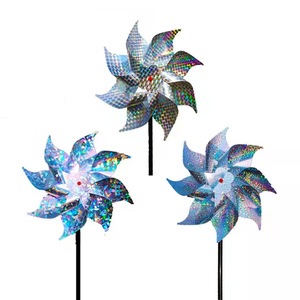 Sınır ötesi balkon <span class=keywords><strong>8</strong></span> kuş sürüş fırıldak hızlı rüzgar hızı lazer aydınlık Orchard sebze bahçe kuş öcü plastik - Product Image 3