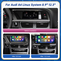 Autoradio multimédia sans fil CarPlay Android Auto 8,9''/12,3'' avec écran pour Audi A4 B8 8K 2013-2015, GPS, navigation, stéréo