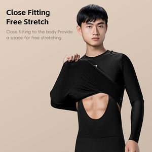 WEST BIKING-<span class=keywords><strong>Sous</strong></span>-vêtements de cyclisme pour l'<span class=keywords><strong>hiver</strong></span>, chemise coupe-vent en velours doux, manches complètes, haut basique pour le ski, la course à pied et le vélo, S-3XL - Product Image 5