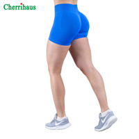 Ensemble short et pantalon de yoga sans couture personnalisable avec logo, taille haute, respirant, effet galbant fessier, idéal pour l'extérieur – Nouvelle collection très prisée