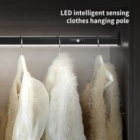 KAERBAIDE Cintre de plafond LED intelligent à détection, détachable, avec fonction d'éclairage et de rangement ouvert pour armoire