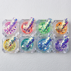 1kg a granel Poly Flake Glitter Fairy Dust Fluorescencia Resistente a los solventes Chunky Mixed Christmas Decorations Factory Cosmetic Bulk - Product Image 2