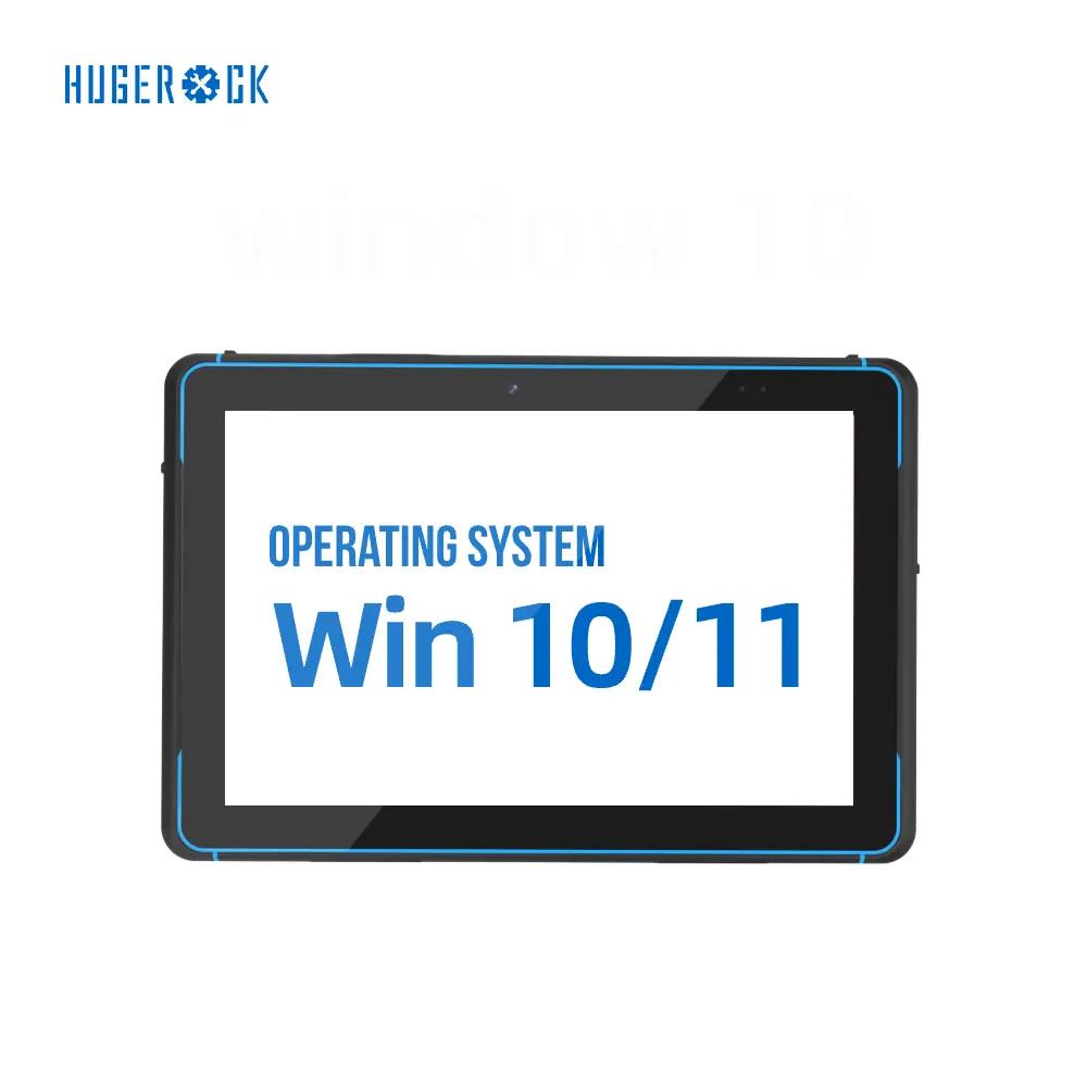 HUGEROCK W105 Wholesale Industrial 10.1" WIN 10 5000mAh Waterproof IP68 Barcode Scanner Module 1D/2D QR Code Rugged Tablet Pc
