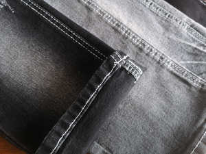 2488 Phổ Biến Bán Hot TR <span class=keywords><strong>Stretch</strong></span> Chất Lượng Tốt <span class=keywords><strong>Twill</strong></span> Dệt Màu Đen Bông Polyester Denim Vải Cho Jeans Và Quần - Product Image 2