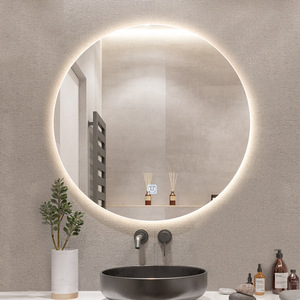 Moderno antivaho LED iluminado montado en la pared <span class=keywords><strong>baño</strong></span> inteligente espejo redondo <span class=keywords><strong>diseño</strong></span> de <span class=keywords><strong>baño</strong></span> con forma de espejo de luz - Product Image 2