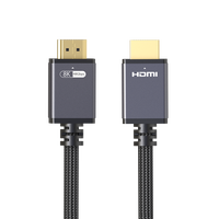 Câble HDMI 2.1 8K 48 Gbps 8K60Hz 4K120Hz EARC 10K Boîtier en aluminium Gaine tressée en nylon Cordon HDMI Ultra HD Vente en gros
