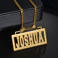 Nouveau Collier Pendentif Lettre Diamant Personnalisable en Acier Inoxydable avec Chaîne Corde, Style Hip-hop Tendance, Bijou Plaque Nominative