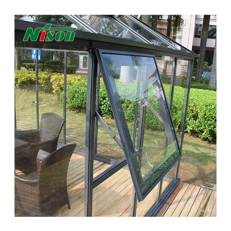 Fai da te su misura Solarium Veranda serra casa di vetro singolo in alluminio giardino d'inverno casa di vetro SunroomSquare